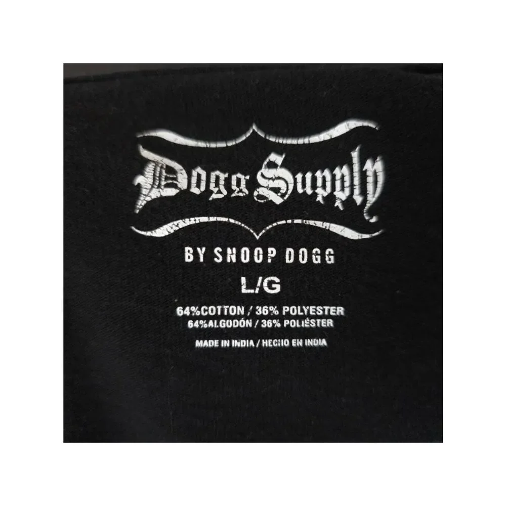 Snoop Dogg T Shirt Mens Size Large Black Dogg Supply Rap Hip Hop